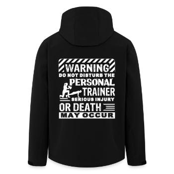 Don't Disturb The Personal Trainer - Men’s Recycled Softshell Jacket by Stanley/Stella - black - Back - AI Model Male 185 light (185cm)