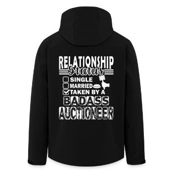 Auctioneer Relationship Status - Men’s Recycled Softshell Jacket by Stanley/Stella - black - Back - AI Model Male 185 light (185cm)