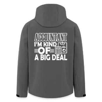 Accountant I am Kind Of A Big Deal - Men’s Recycled Softshell Jacket by Stanley/Stella - anthracite - Back - AI Model Male 185 light (185cm)