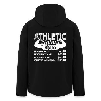 Athletic Trainer Athletic Trainer Rates - Men’s Recycled Softshell Jacket by Stanley/Stella - black - Back - AI Model Male 185 light (185cm)