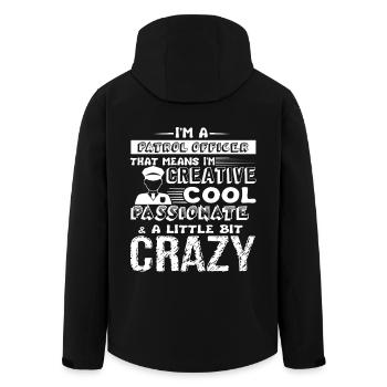 Patrol Officer Cool Patrol Officer - Men’s Recycled Softshell Jacket by Stanley/Stella - black - Back - AI Model Male 185 light (185cm)