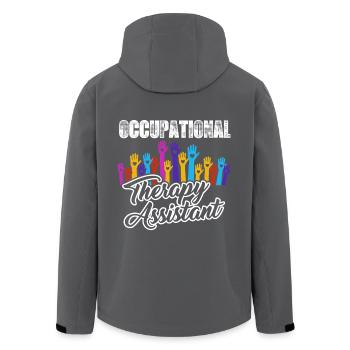 Occupational Therapy Assistant - Men’s Recycled Softshell Jacket by Stanley/Stella - black - Back - AI Model Male 185 light (185cm)