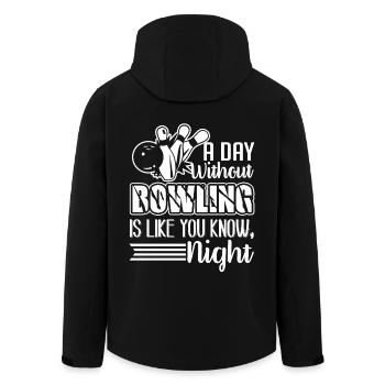 Bowling A Day Without Bowling - Men’s Recycled Softshell Jacket by Stanley/Stella - black - Back - AI Model Male 185 light (185cm)