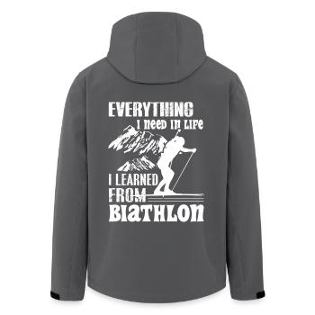 Biathlon Learned From Biathlon - Men’s Recycled Softshell Jacket by Stanley/Stella - black - Back - AI Model Male 185 light (185cm)