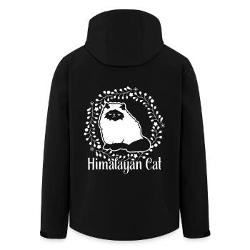 Himalayan cat Himalayan cat Vintage - Men’s Recycled Softshell Jacket by Stanley/Stella - black - Back - AI Model Male 185 light (185cm)