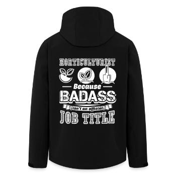 Horticulturist Horticulturist Job - Men’s Recycled Softshell Jacket by Stanley/Stella - black - Back - AI Model Male 185 light (185cm)