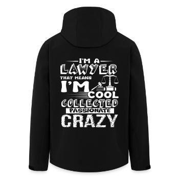 Lawyer Cool And Crazy Lawyer - Men’s Recycled Softshell Jacket by Stanley/Stella - black - Back - AI Model Male 185 light (185cm)