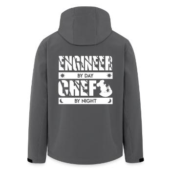 Engineer By Day Chef By Night - Men’s Recycled Softshell Jacket by Stanley/Stella - black - Back - AI Model Male 185 light (185cm)