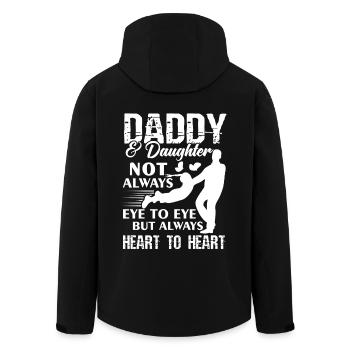 Daddy And Daughter Always Heart To Heart - Men’s Recycled Softshell Jacket by Stanley/Stella - black - Back - AI Model Male 185 light (185cm)