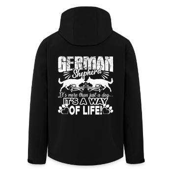 German Shepherd It's A Way Of Life - Men’s Recycled Softshell Jacket by Stanley/Stella - black - Back - AI Model Male 185 light (185cm)