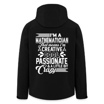 Mathematician Cool Crazy Mathematician - Men’s Recycled Softshell Jacket by Stanley/Stella - black - Back - AI Model Male 185 light (185cm)
