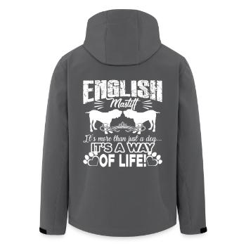English Mastiff It's A Way Of Life - Men’s Recycled Softshell Jacket by Stanley/Stella - anthracite - Back - AI Model Male 185 light (185cm)