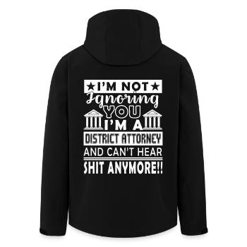 District Attorney I am A District Attorney - Men’s Recycled Softshell Jacket by Stanley/Stella - black - Back - AI Model Male 185 light (185cm)