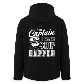 Captain I Make Ship Happen - Men’s Recycled Softshell Jacket by Stanley/Stella - black - Back - AI Model Male 185 light (185cm)