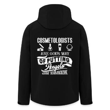 Cosmetologists Are God's Way Of Putting Angels - Men’s Recycled Softshell Jacket by Stanley/Stella - black - Back - AI Model Male 185 light (185cm)
