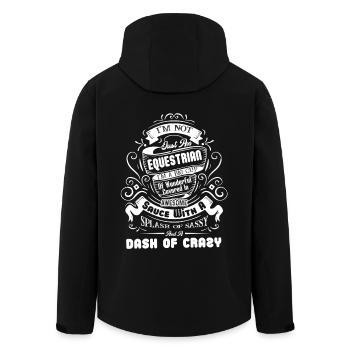 Equestrian I am A Big Cup Of Wonderful - Men’s Recycled Softshell Jacket by Stanley/Stella - black - Back - AI Model Male 185 light (185cm)