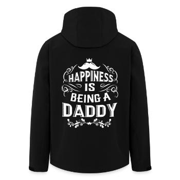 Father's Day Happiness Is Being A Daddy - Men’s Recycled Softshell Jacket by Stanley/Stella - black - Back - AI Model Male 185 light (185cm)