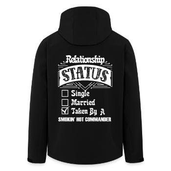 Commander Commander Relationship Status - Men’s Recycled Softshell Jacket by Stanley/Stella - black - Back - AI Model Male 185 light (185cm)