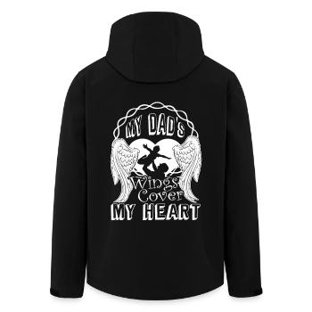Father's Day My Dad's Wings - Men’s Recycled Softshell Jacket by Stanley/Stella - black - Back - AI Model Male 185 light (185cm)