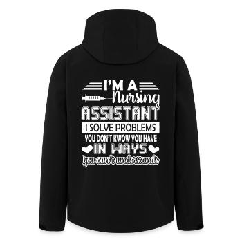 Nursing Assistant I am A Nursing Assistant - Men’s Recycled Softshell Jacket by Stanley/Stella - black - Back - AI Model Male 185 light (185cm)