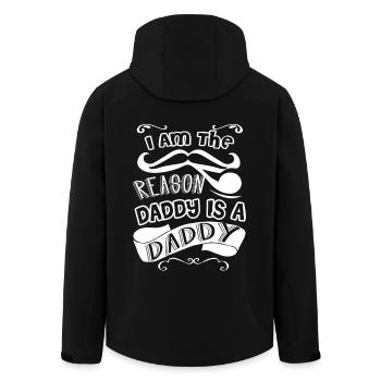 Father's Day I am The Reason - Men’s Recycled Softshell Jacket by Stanley/Stella - black - Back - AI Model Male 185 light (185cm)