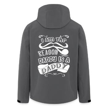 Father's Day I am The Reason - Men’s Recycled Softshell Jacket by Stanley/Stella - anthracite - Back - AI Model Male 185 light (185cm)