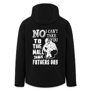 Father's Day I Can't Take You To The Mall - Men’s Recycled Softshell Jacket by Stanley/Stella - black - Back - AI Model Male 185 light (185cm)