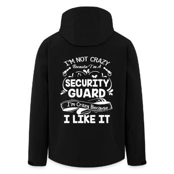 Security Guard Crazy Security Guard - Men’s Recycled Softshell Jacket by Stanley/Stella - black - Back - AI Model Male 185 light (185cm)