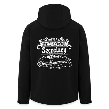 School Secretary I am A School Secretary - Men’s Recycled Softshell Jacket by Stanley/Stella - black - Back - AI Model Male 185 light (185cm)