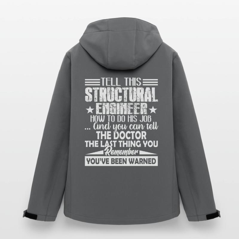 Structural Engineer Funny Structural Engineer Men’s Recycled Softshell Jacket Discoverer by Stanley/Stella