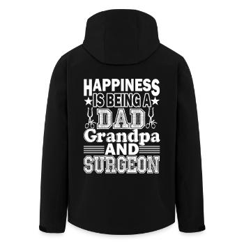 Surgeon Dad Grandpa And Surgeon - Men’s Recycled Softshell Jacket by Stanley/Stella - black - Back - AI Model Male 185 light (185cm)