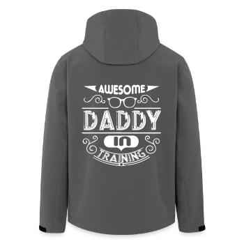 Father's Day Awesome Daddy - Men’s Recycled Softshell Jacket by Stanley/Stella - anthracite - Back - AI Model Male 185 light (185cm)
