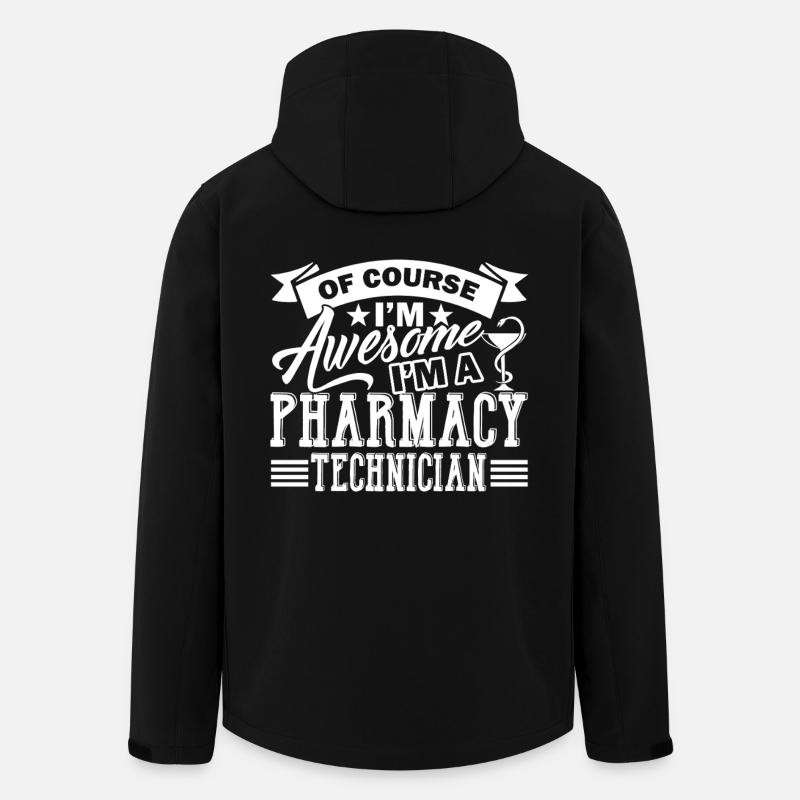 Pharmacy Technician Awesome - Men’s Recycled Softshell Jacket by Stanley/Stella - black