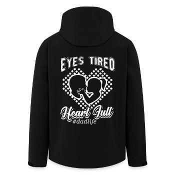 Father's Day Dad Full Heart - Men’s Recycled Softshell Jacket by Stanley/Stella - black - Back - AI Model Male 185 light (185cm)