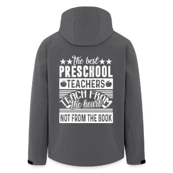 Preschool Teacher Best Preschool Teacher - Men’s Recycled Softshell Jacket by Stanley/Stella - black - Back - AI Model Male 185 light (185cm)