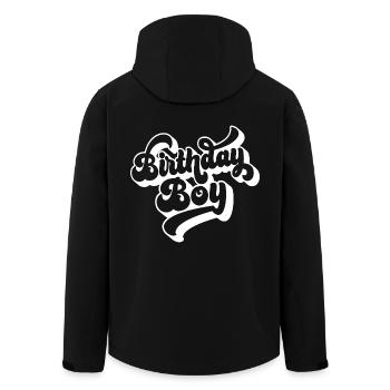 Birthday Boy - Birthday Party Gift For Kids Boys - Men’s Recycled Softshell Jacket by Stanley/Stella - black - Back - AI Model Male 185 light (185cm)