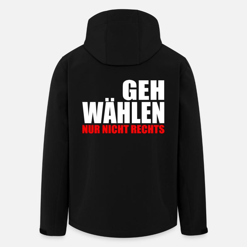 Geh wählen - Recycelte Männer Softshell-Jacke von Stanley/Stella - Schwarz