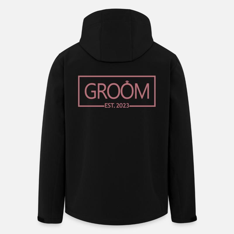 2023 - Ehemann wird Hochzeitsfeier Geschenk - Recycelte Männer Softshell-Jacke von Stanley/Stella - Schwarz