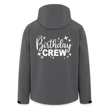 Birthday Crew Matching Group Birthday Party Outfit - Men’s Recycled Softshell Jacket by Stanley/Stella - black - Back - AI Model Male 185 light (185cm)