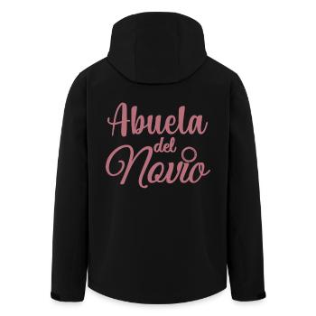 Abuela del Novio Groom's Grandma Wedding Party - Men’s Recycled Softshell Jacket by Stanley/Stella - black - Back - AI Model Male 185 light (185cm)