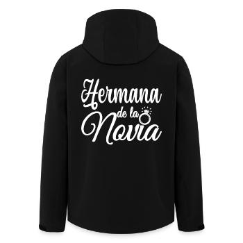Hermana de la Novia Bride's Sister Wedding Party - Men’s Recycled Softshell Jacket by Stanley/Stella - black - Back - AI Model Male 185 light (185cm)