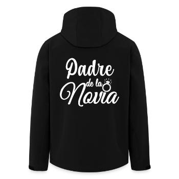 Padre de la Novia Bride's Father Wedding Gift - Men’s Recycled Softshell Jacket by Stanley/Stella - black - Back - AI Model Male 185 light (185cm)