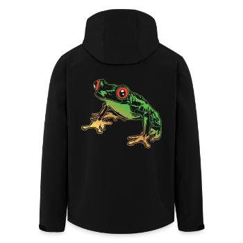 Laubfrosch Grafik Aquatische Amphibienfrosch Liebhaber - Recycelte Männer Softshell-Jacke von Stanley/Stella - Schwarz - Hinten - AI Model Male 185 light (185cm)