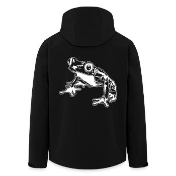 Laubfrosch Grafik Aquatische Amphibienfrosch Liebhaber - Recycelte Männer Softshell-Jacke von Stanley/Stella - Schwarz - Hinten - AI Model Male 185 light (185cm)