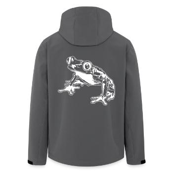 Rainette Graphique Amphibiens aquatiques Grenouilles amoureux - Veste softshell homme en polyester recyclé Stanley/Stella - charbon - Dos - AI Model Male 185 light (185cm)