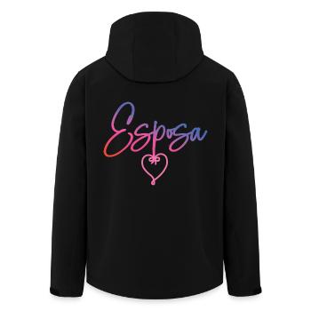 Esposa Cute Wife To Be Bride Couple Wedding Gift - Men’s Recycled Softshell Jacket by Stanley/Stella - black - Back - AI Model Male 185 light (185cm)