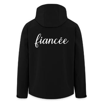Fiancée Fiancée Fiançailles Mariage Lune de Miel - Veste softshell homme en polyester recyclé Stanley/Stella - noir - Dos - AI Model Male 185 light (185cm)