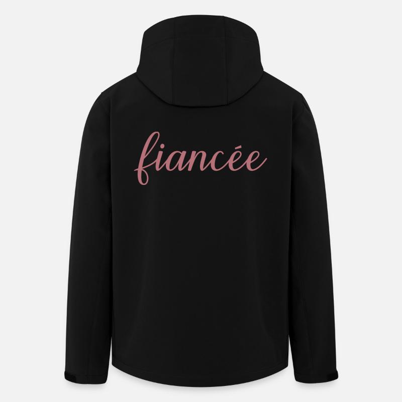 Fiancée Matching Engagement Wedding Honeymoon - Men’s Recycled Softshell Jacket by Stanley/Stella - black