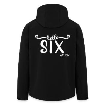 6ème anniversaire Enfants filles 7 Hello Six Est. 2017 - Veste softshell homme en polyester recyclé Stanley/Stella - noir - Dos - AI Model Male 185 light (185cm)