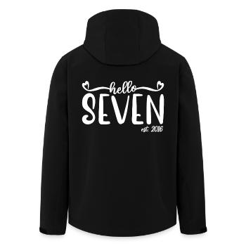 7e anniversaire Enfants filles 7 Hello Seven Est. 2016 - Veste softshell homme en polyester recyclé Stanley/Stella - noir - Dos - AI Model Male 185 light (185cm)